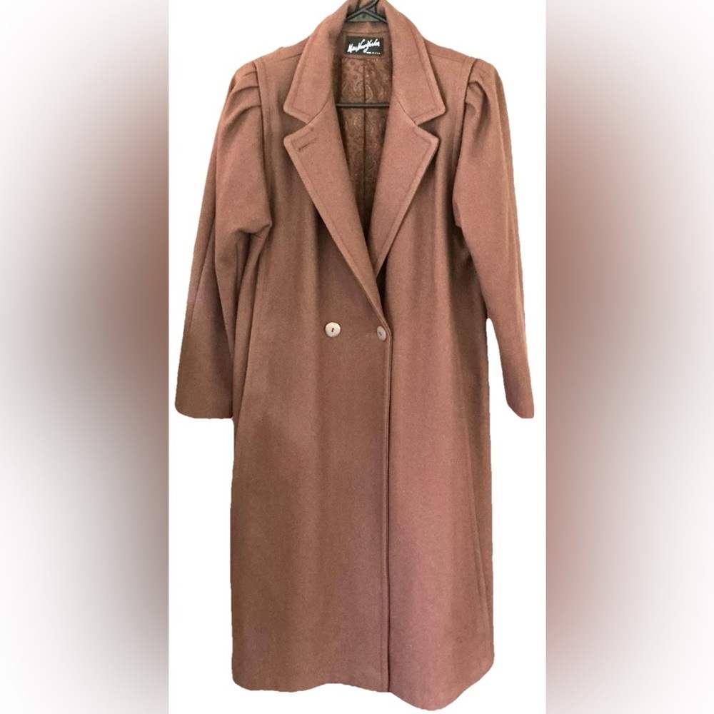 Vintage Miss New Yorker Wool Coat 🌰 Rust Brown Heritage Overcoat 🧥 Quiet Luxury